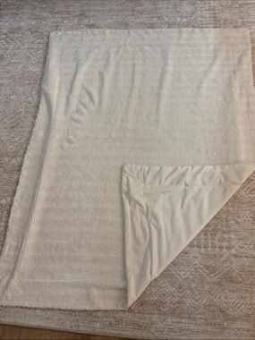 Soft Cream Plush Throw Blanket